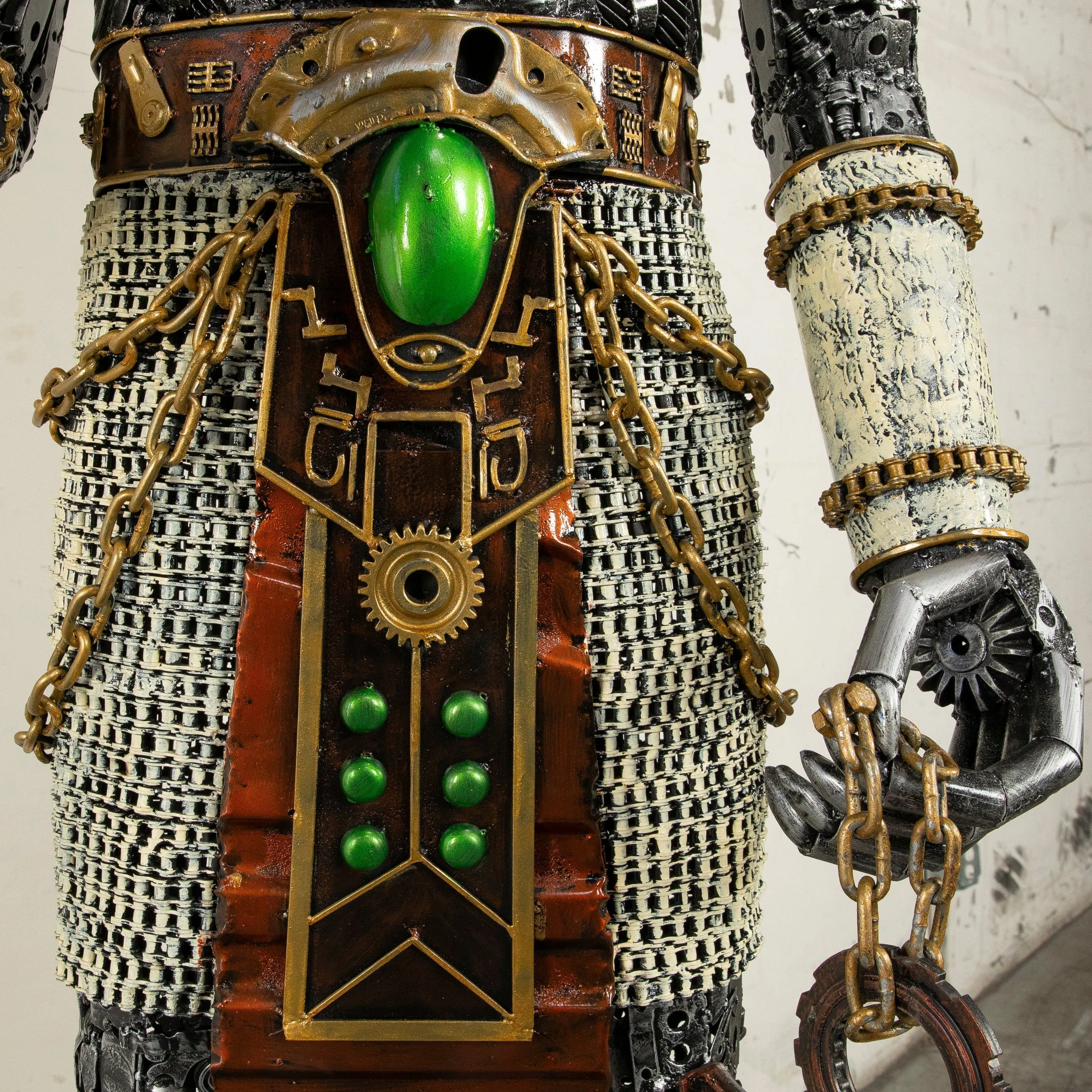 91" Anubis Recycled Metal Sculpture Anubis