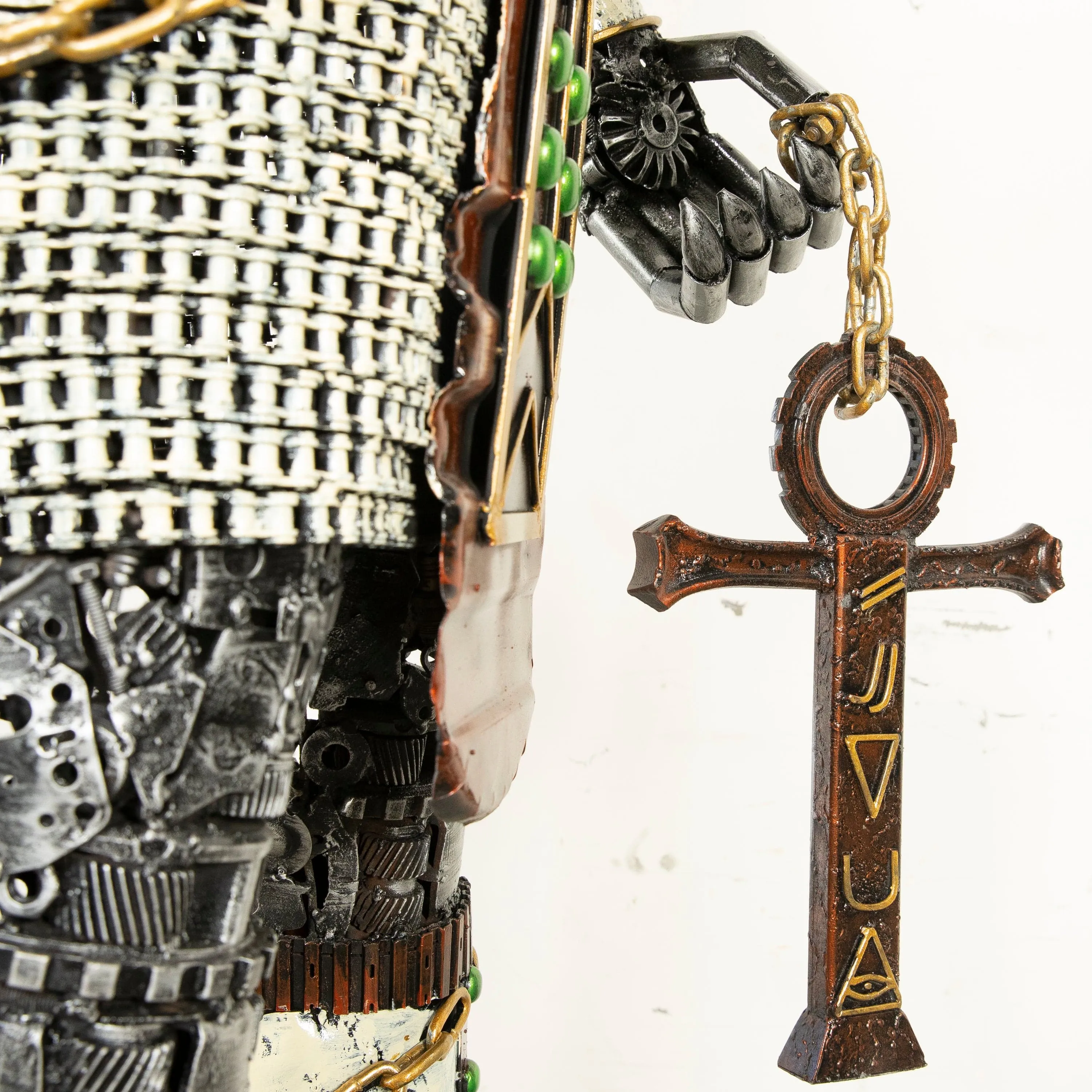 91" Anubis Recycled Metal Sculpture Anubis