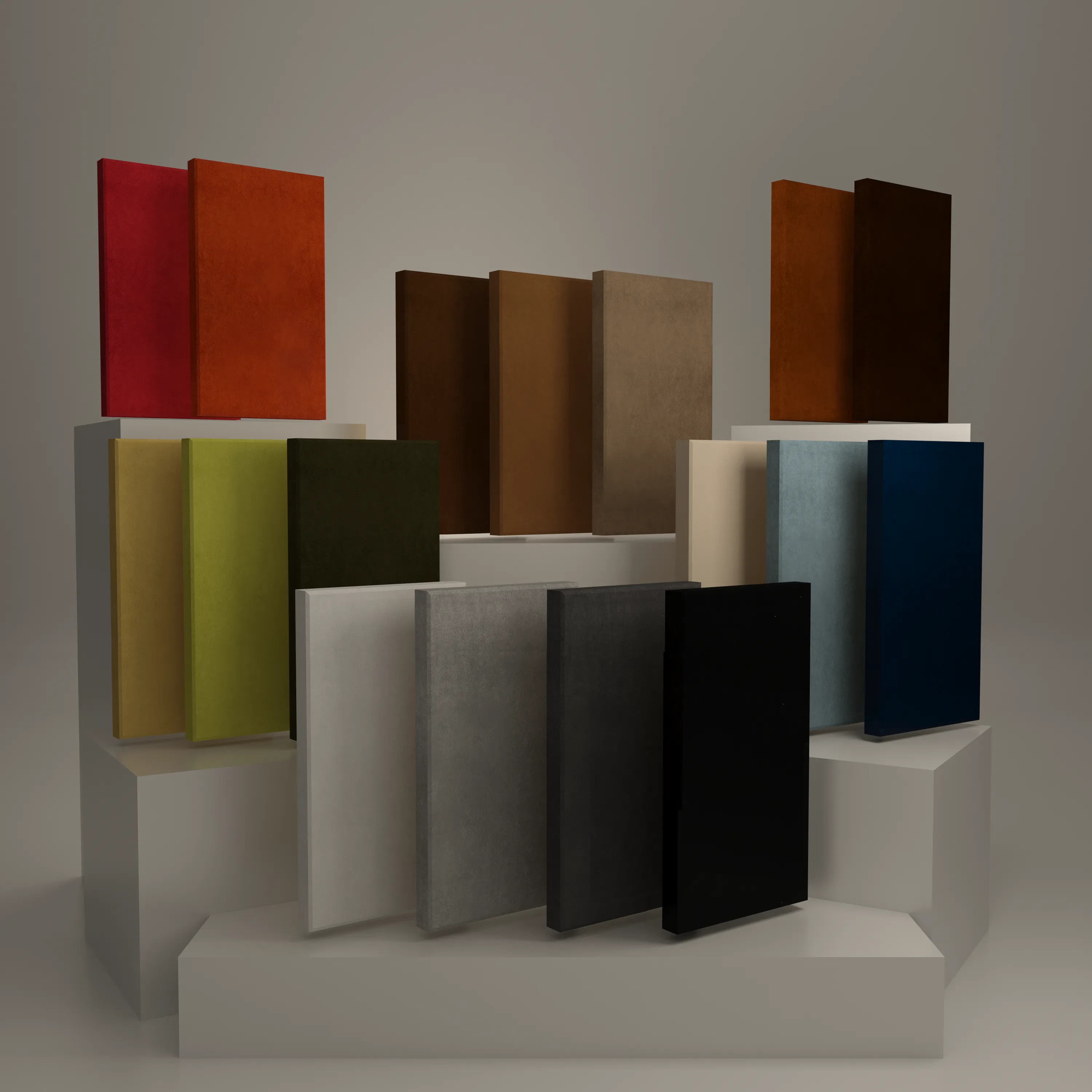 Acoustic Panels in Sonic Suede Fabric 2'x2'x2" By Acousticmac