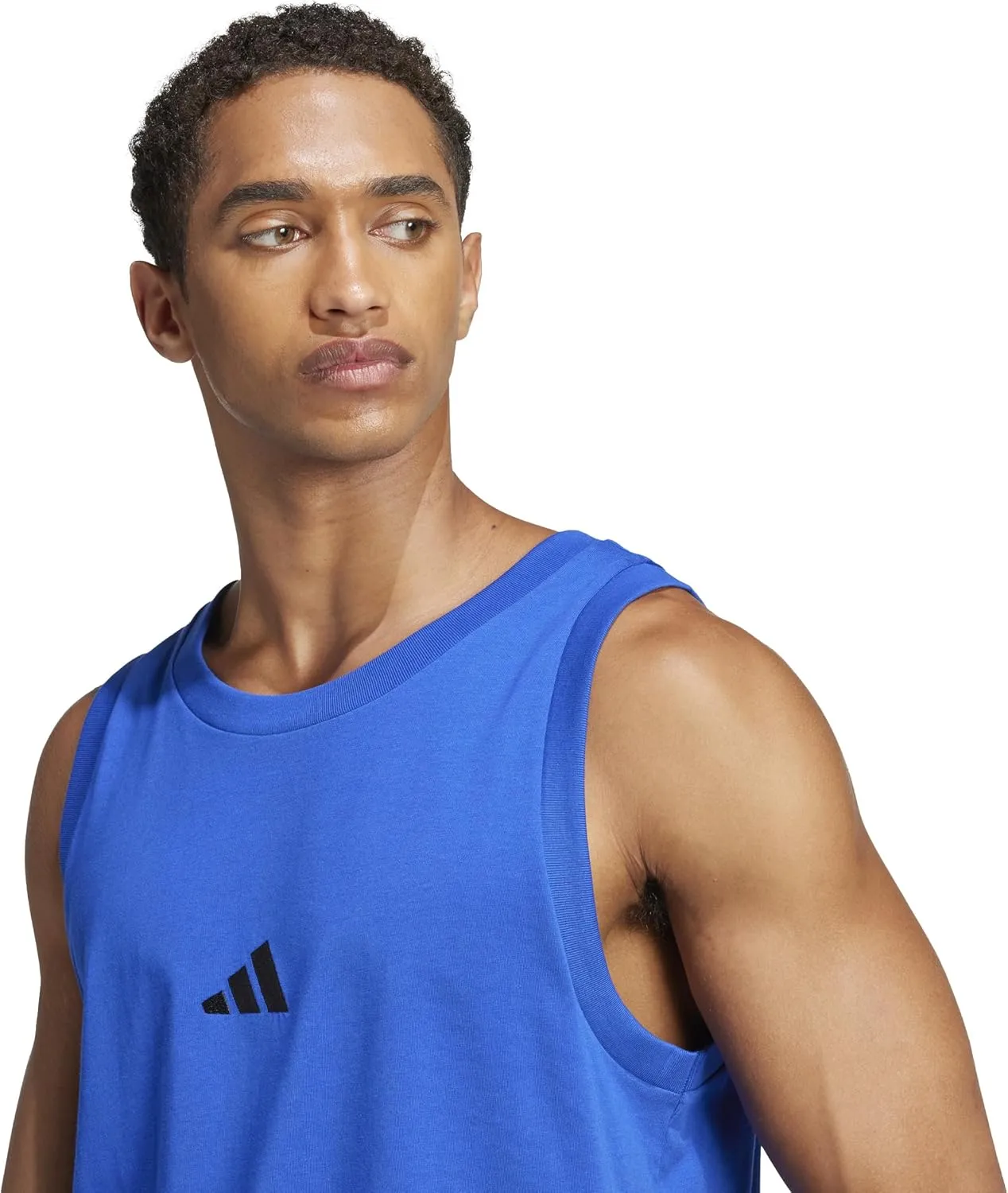 adidas Men's Essentials Small Logo Single Jersey Tank Top