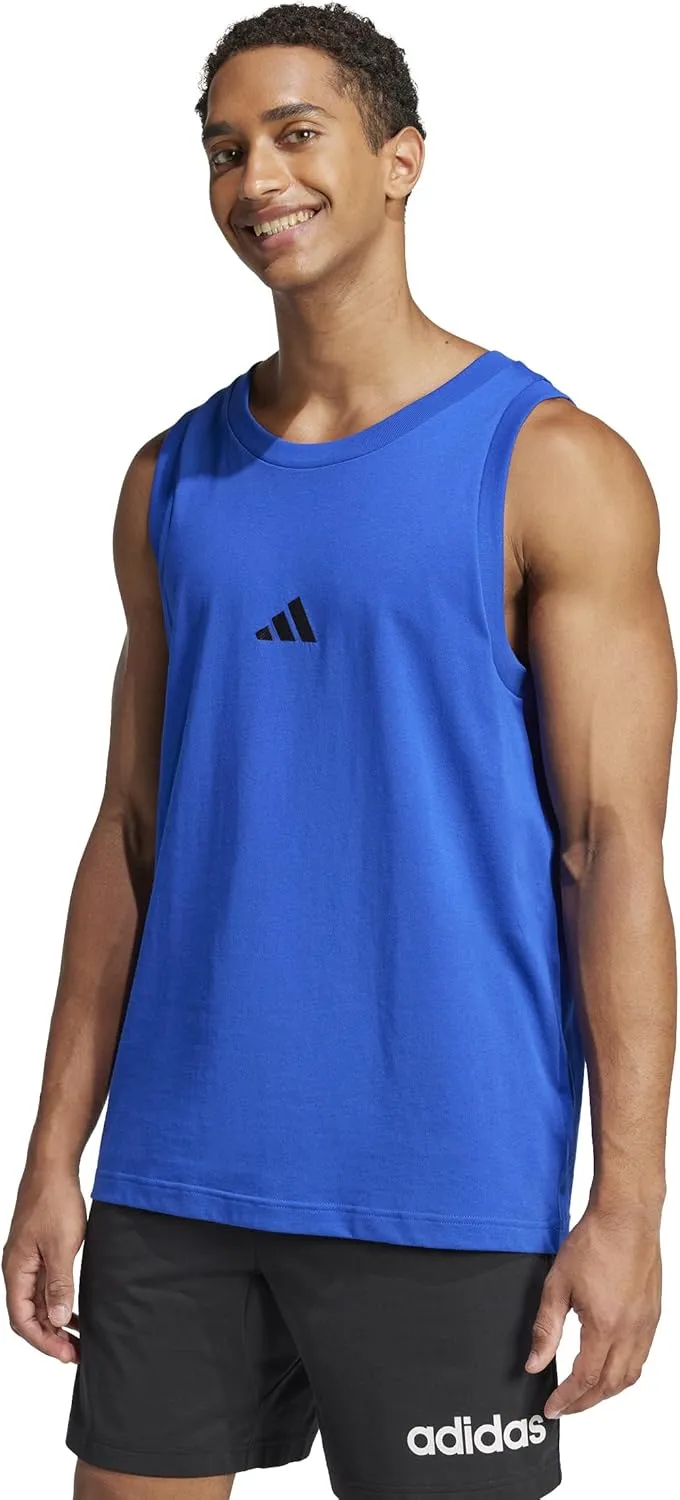 adidas Men's Essentials Small Logo Single Jersey Tank Top