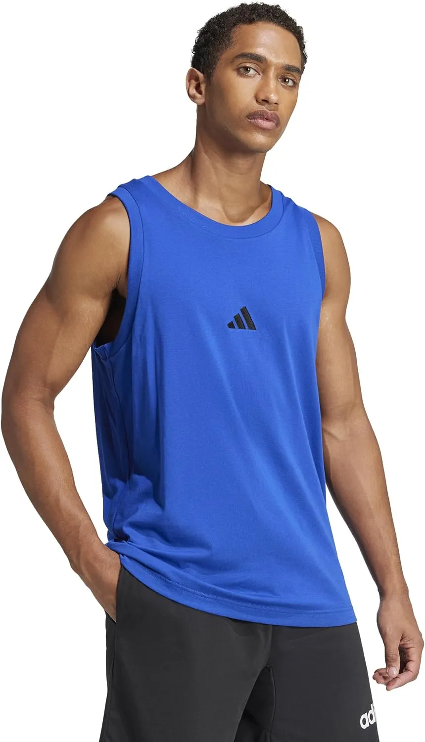 adidas Men's Essentials Small Logo Single Jersey Tank Top