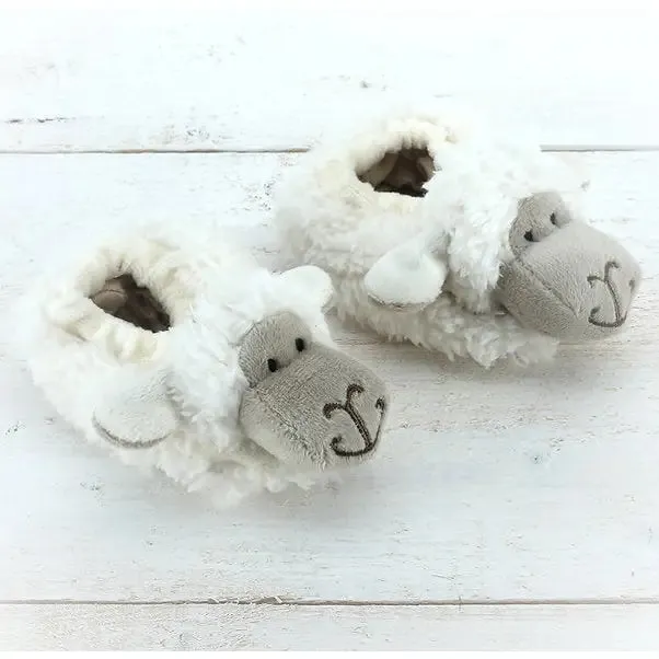 Baby Slippers Cream - (0-6Months) - Cow, Sheep and Bunny Designs Available