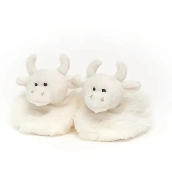 Baby Slippers Cream - (0-6Months) - Cow, Sheep and Bunny Designs Available