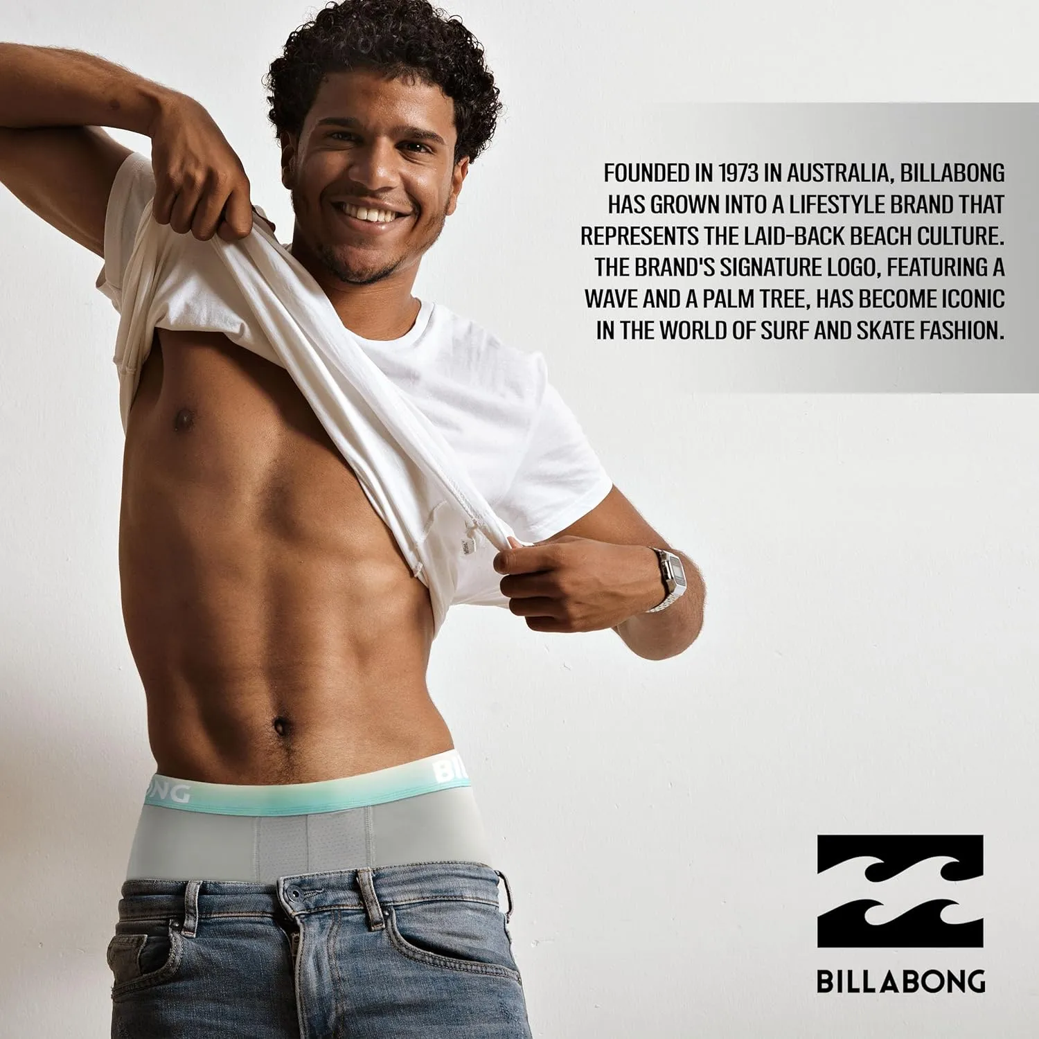 Billabong Mens Boxer Briefs 4 Pack Long Leg Performance Compression Shorts Mens Underwear 7.5?? Inseam