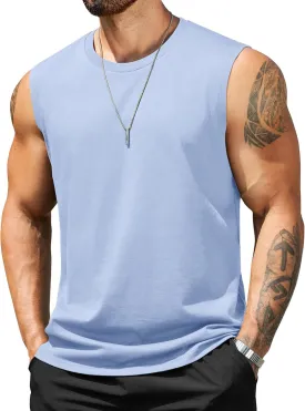 COOFANDY Men's Tank Top Cotton Workout Sleeveless Muscle T Shirts Casual Summer Tank Shirts