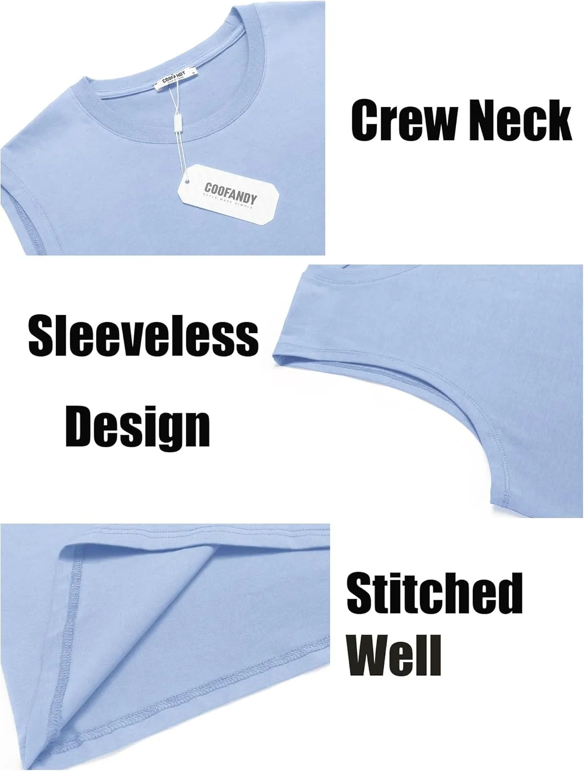 COOFANDY Men's Tank Top Cotton Workout Sleeveless Muscle T Shirts Casual Summer Tank Shirts