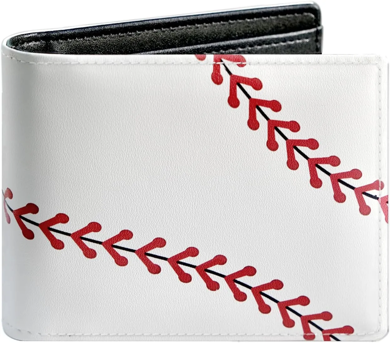 Credit Card Holder Wallet Rfid Blocking Kids Boys Bifold Teen Cool Cute for Cash with ID Window Cardholder Teenage Teenager, Baseball