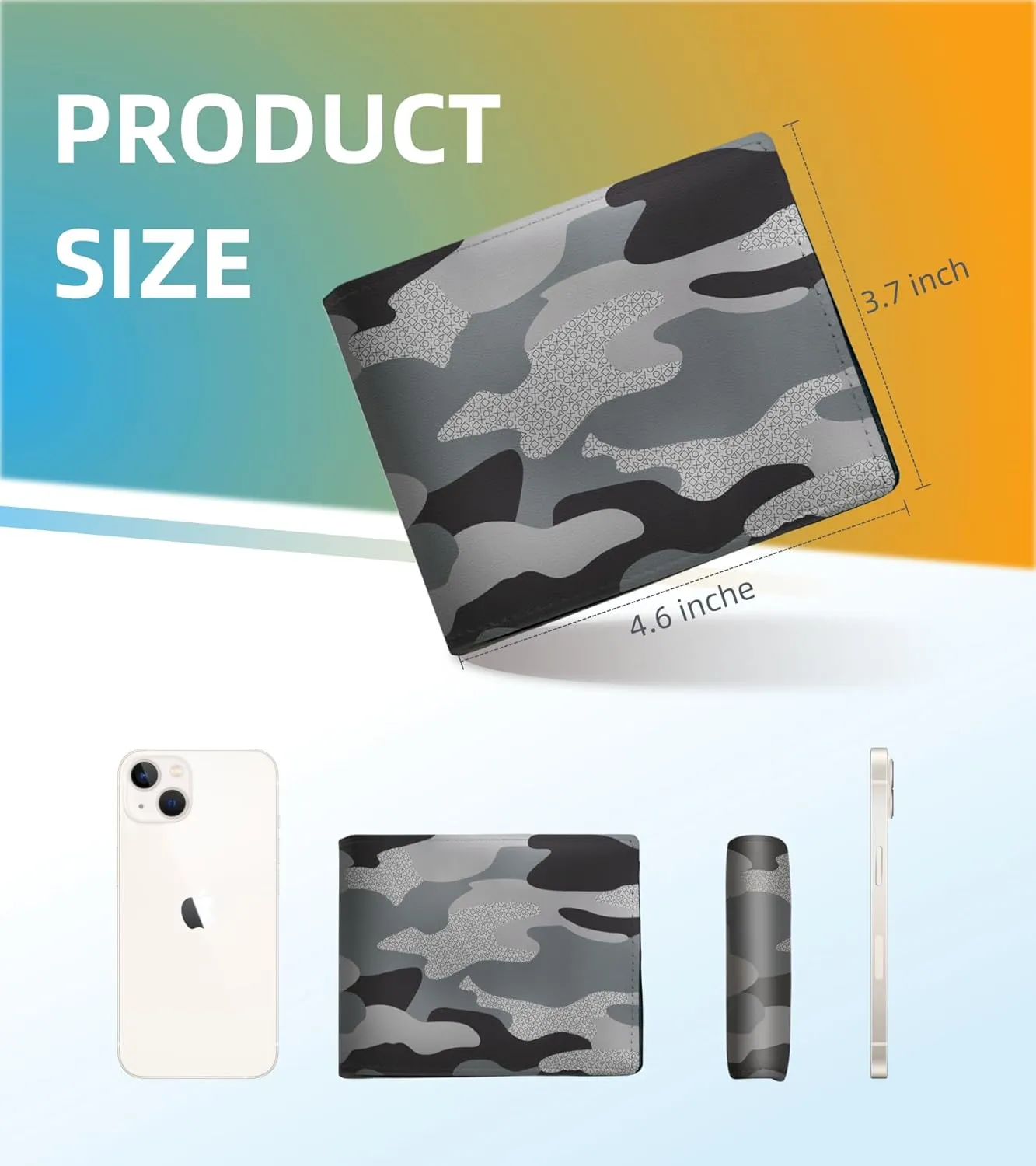 Credit Card Holder Wallet Rfid Blocking Kids Boys Bifold Teen Cool Cute for Cash with ID Window Cardholder Teenage Teenager, Black Grey