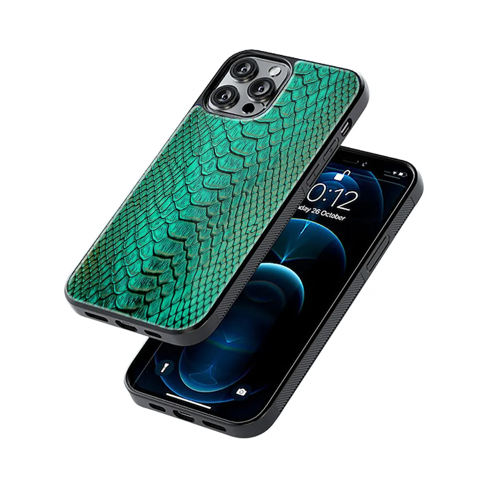 Croco Emerald Phone Cover | Glass Case