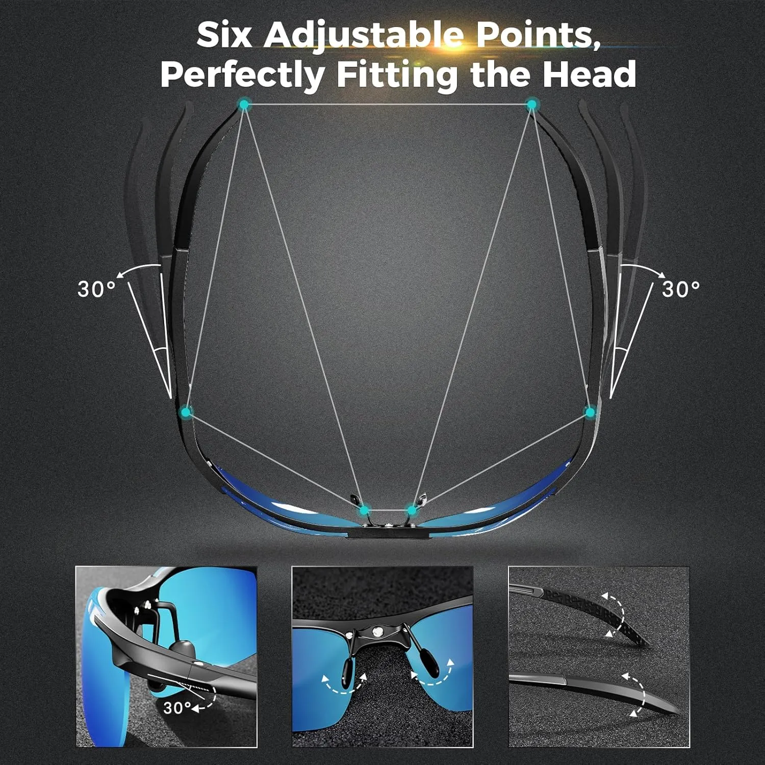 DADA-PRO Polarized Sunglasses Men Sport Driving Sun Glasses Ultralight Al-Mg Mirrored Shades UV400 Protection