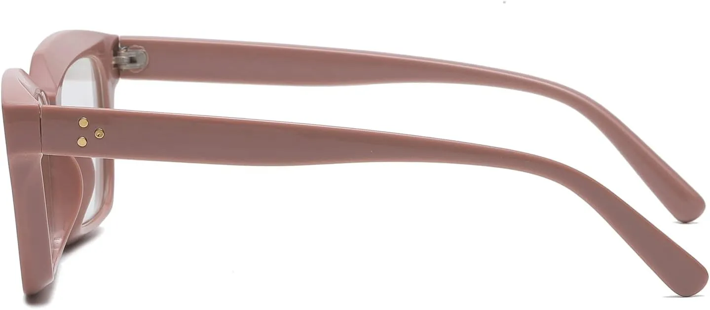 EYLRIM Classic Thick Square Frame Clear Lens Glasses for Women Men Non Prescription Eyeglasses