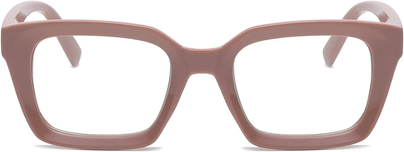 EYLRIM Classic Thick Square Frame Clear Lens Glasses for Women Men Non Prescription Eyeglasses
