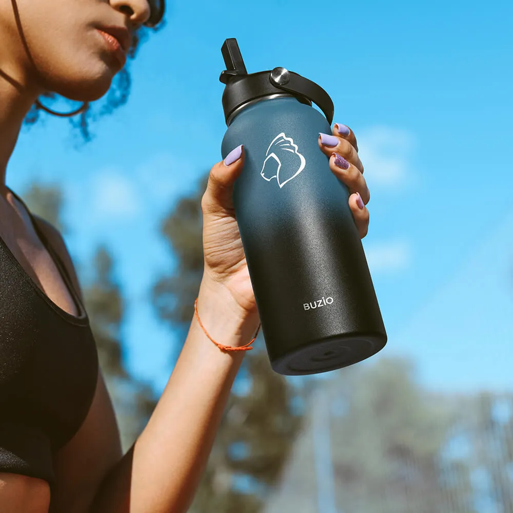 Insulated Water Bottle with 2 Lids | Indigo Crush | 32oz