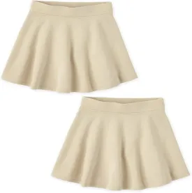 The Children's Place Girls' Active French Terry Skirt 2 Pack