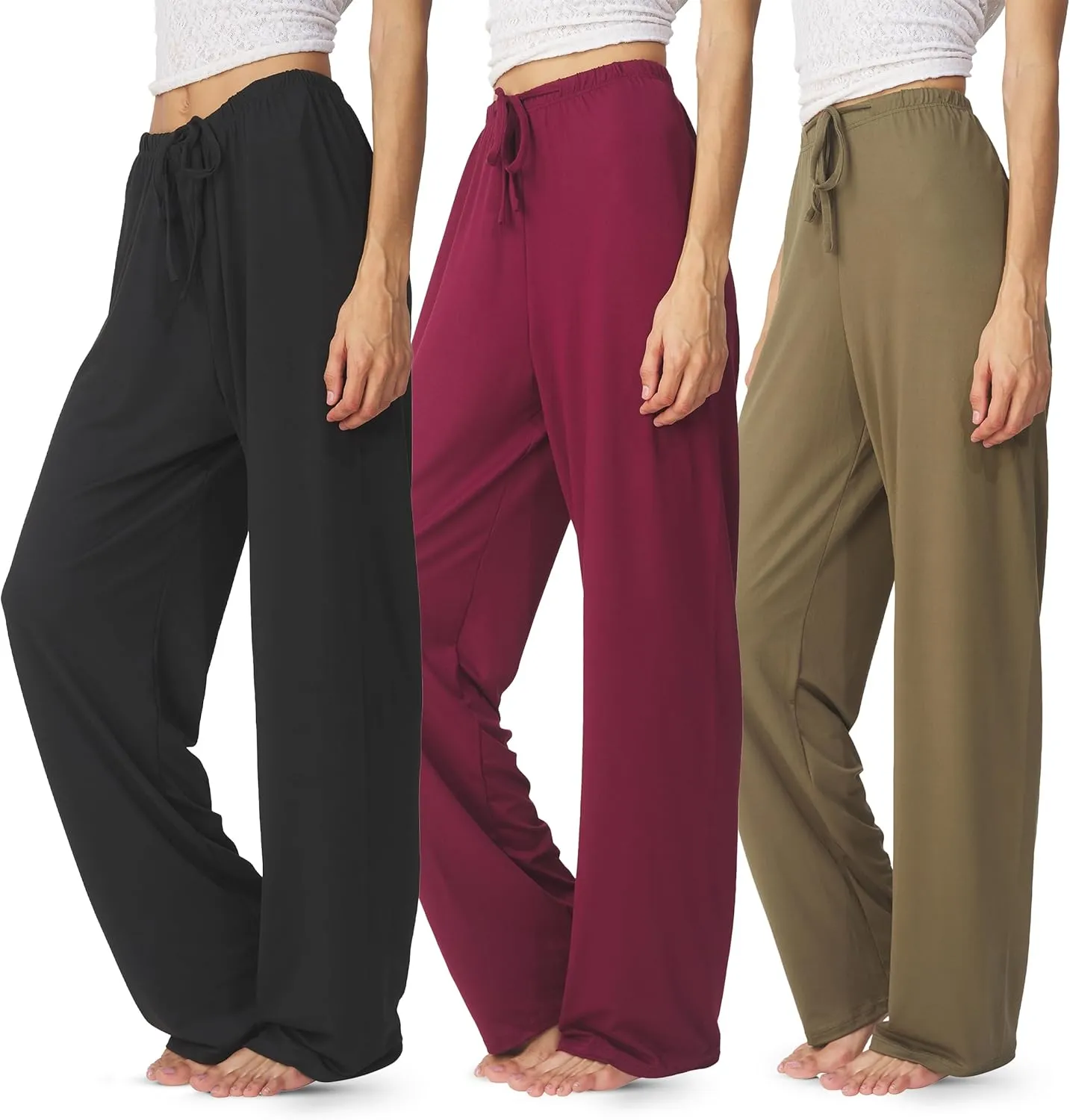 Ultra Performance Womens Pajama PJ Pants 3 Pack Lounge Bottoms Pajamas for Women (Avail in Plus Sizes)