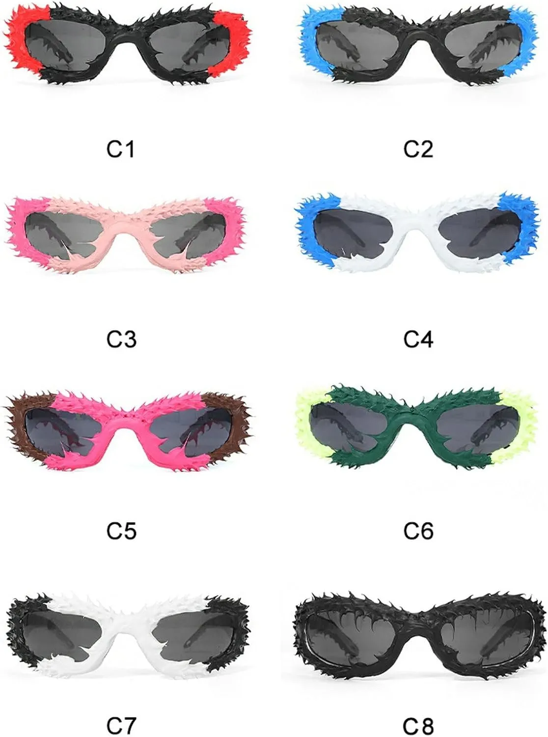 Wrap Around Y2K Sunglasses Men And Women Cool Sunglasses Personalized Street Party sunglasses N45